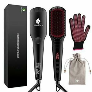 2 in 1 Ionic Hair Straightener Brush MCH Heating H